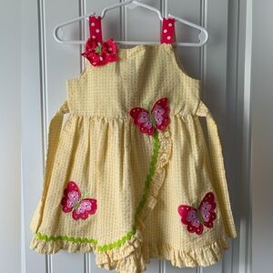 Emily Rose Yellow Dress with Butterflies 2T